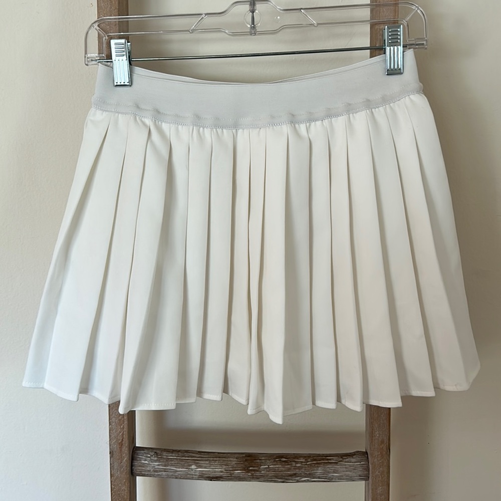White tennis skirt